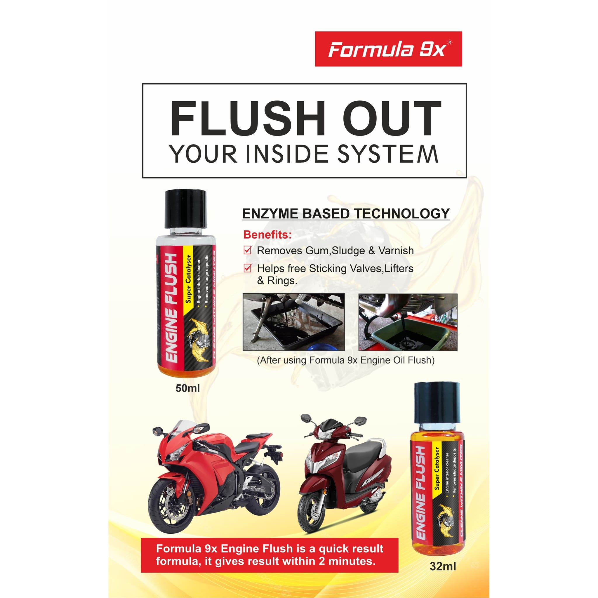 Formula 9x Engine Oil Flush - 50ml - Image 4